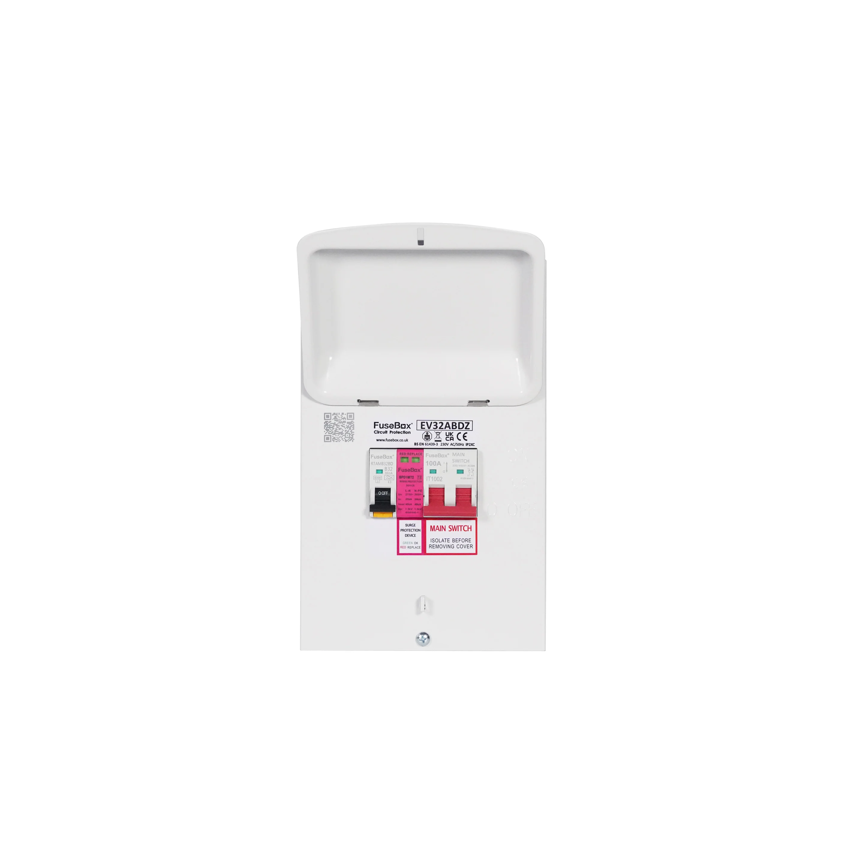 FUSEBOX EV CONSUMER UNIT: TYPE A RCBO | 32A | SPD | BI DIRECTIONAL
