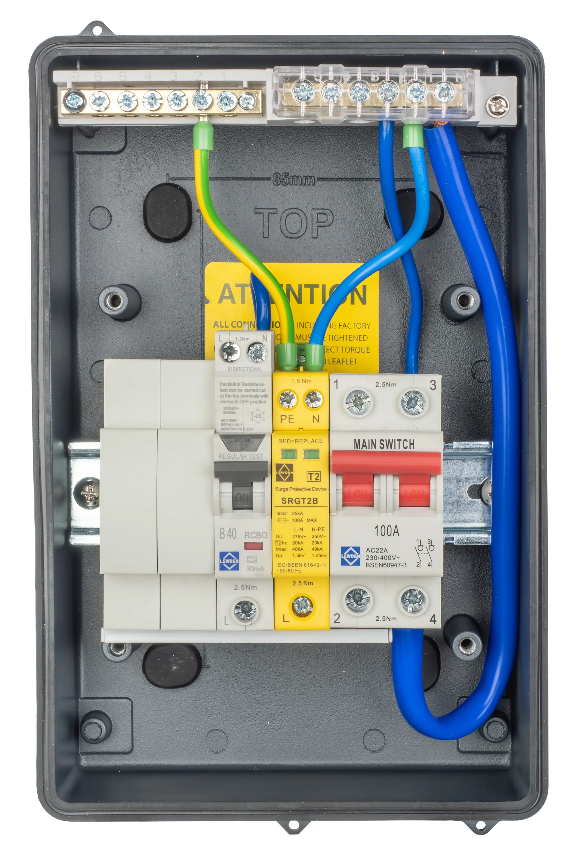 LEWDEN SIENA: 7.4kW | SOCKET | IP65 POLYCARB CU BUNDLE - Image 6
