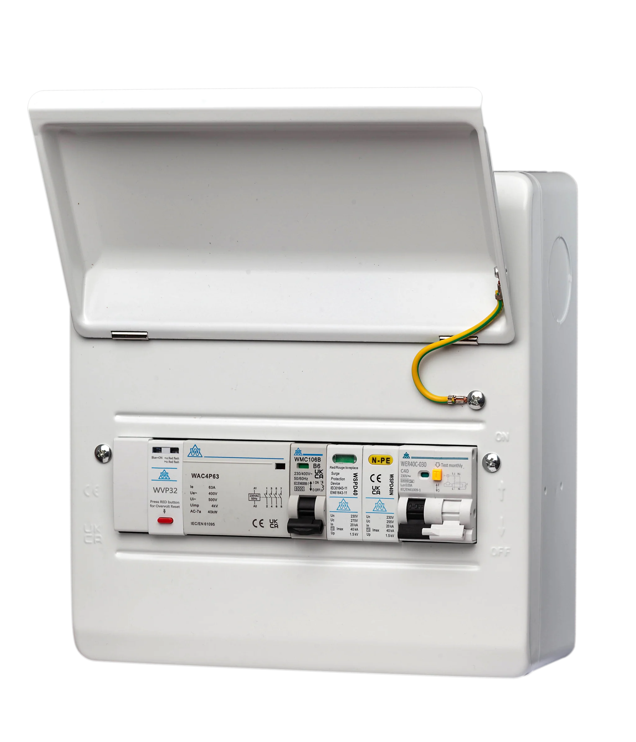 WCED PME LOSS UNIT: 8 MOD | C40 RCBO | SPD | PME