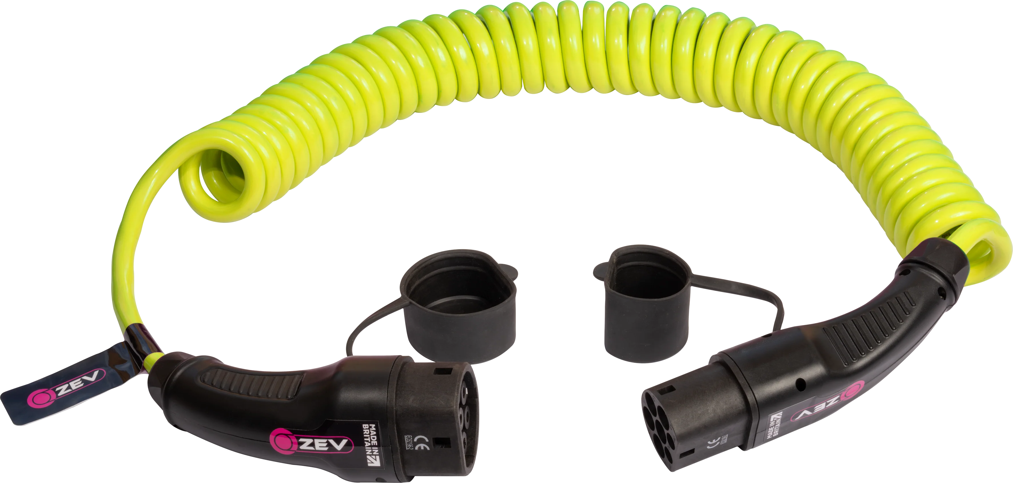 ZEV CHARGING CABLE: TYPE 2 TO TYPE 2 | 7.5M | 3-PHASE | COILED